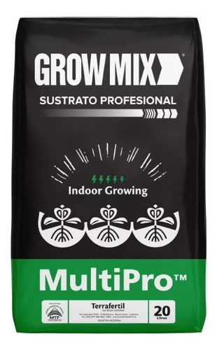 Sustrato Growmix Multipro Indoor X 20 L Terra Fertil Pr9-*