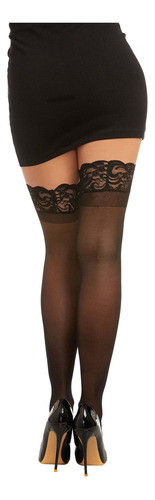 Dreamgirl Panty, Medias, Nailon, Con Encaje Cómodo La Parte