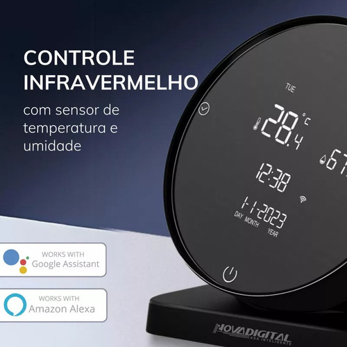 Central Controle Wi-fi Infra Vermelho Com Sensor Temperatura