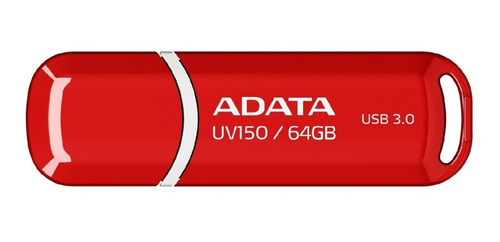 Adata Memorias Usb Portatil 64gb 3.0 Uv150 Con Tapa Roja