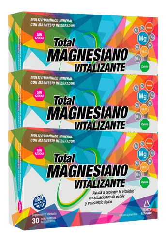 Combo X3 Total Magnesiano Vitalizante X30 Cansancio/estrés