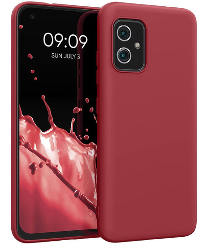 Funda De Goma Tpu Compatible Con Asus Zenfone 8 - Rojo.