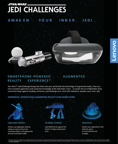 Lenovo Ar-7561n Visor Realidad Aumentada - Jedi Challenges