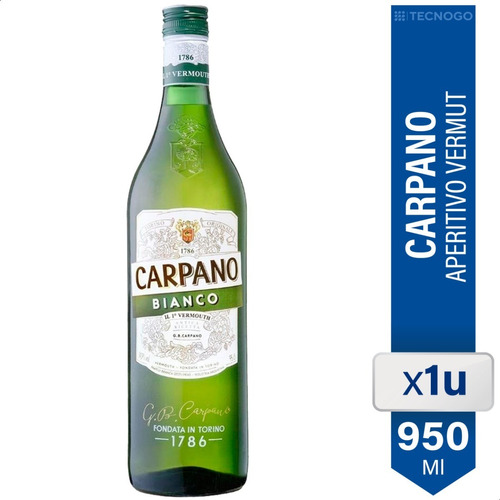 Aperitivo Carpano Bianco 950ml Italia - 01 Almacen