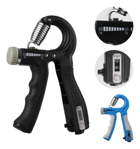 Hand Grip Ajustable 5-60kg Fortalecedor De Mano Muñeca Gmarg Negro