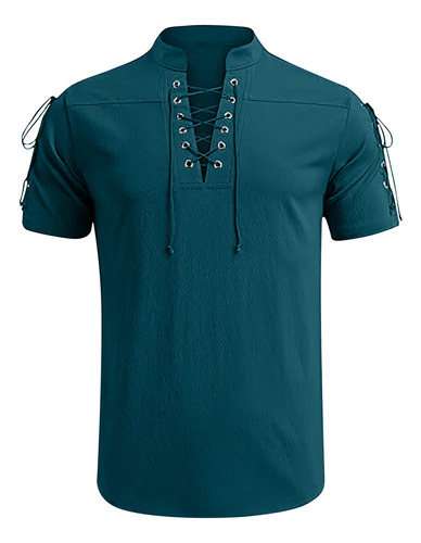 Playera Deportiva Casual Con Solapa Y Manga Corta En Forma