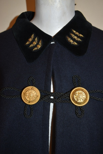 Antigua Capa Gala Oficial Aeronáutica .no Uniforme Militaria (Usado)