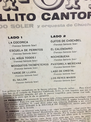 Cri Cri - Grillito Cantor Vol 5 - Vinyl (Usado)