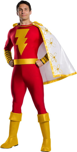 Disfraz De Shazam Clásico De Dc Comics Para Hombre, Extragra