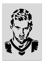 Comprar  Stencil Plantilla De Messi Para Usar Con Aerografo O Pincel