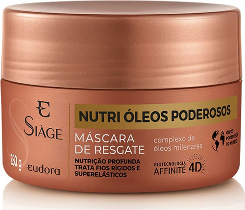 Imagem 2 de 2 de Máscara Capilar Siàge Nutri Óleos Poderosos 250g - Eudora