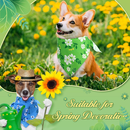 Bandana Triangular Ajustable Para Perro De Primavera