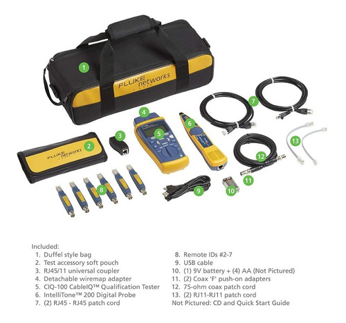 Generador De Tono Chicharra Fluke Networks Rj45 Rj11 Ciq-kit