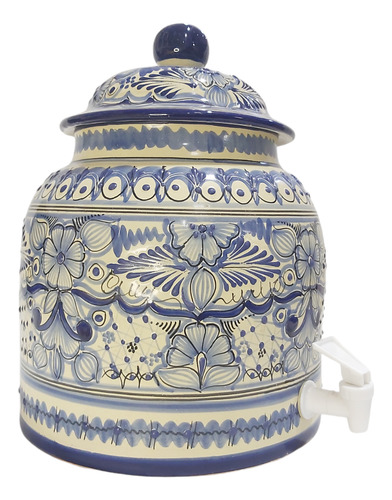 Portagarrafón Azul Tradicional De Talavera Poblana At
