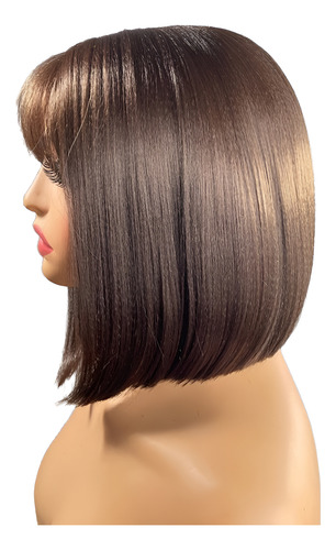 Peluca Natural Destiny Bossy 10 Cm - Estilo Oncológico Castaño Medio S