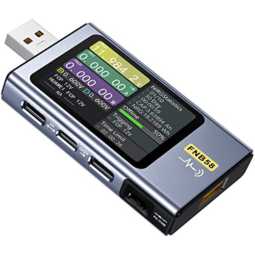 Probador Batería Usb Voltímetro Amperímetro Tipo-c Detección