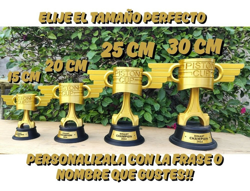 Copa Piston De Cars 25 Cm Personalizada