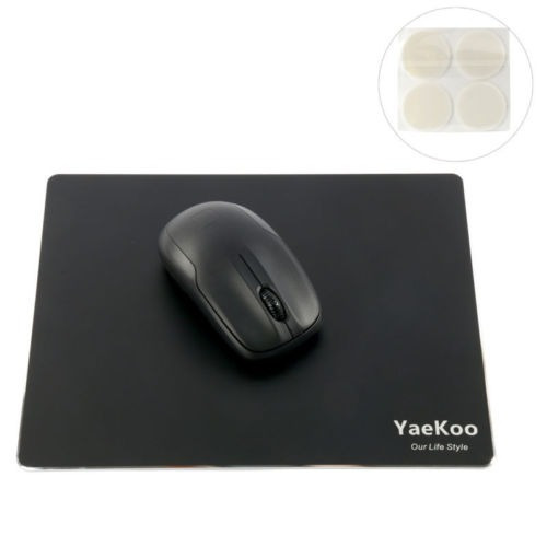 2pcs Mouse Pad Aluminio Antideslizante Con Caucho Acolchado 