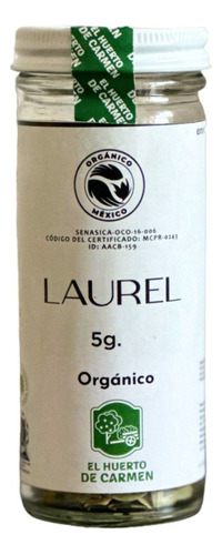 Laurel Orgánico 5g Huerto De Carmen 100% Natural