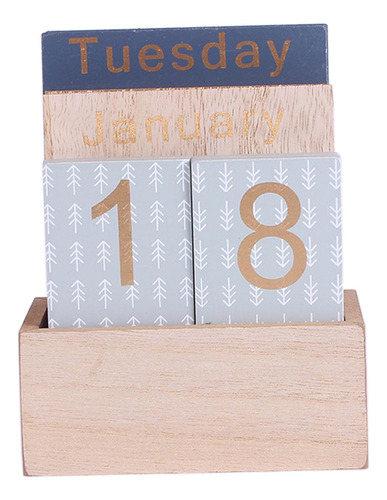 Calendario Creativo Elegante Estilo Antiguo De Madera Para D