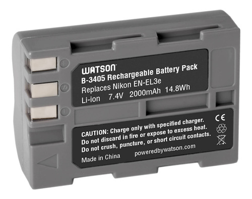 Watson En-el3e Lithium-ion Battery Pack (7.4v, 2000mah)