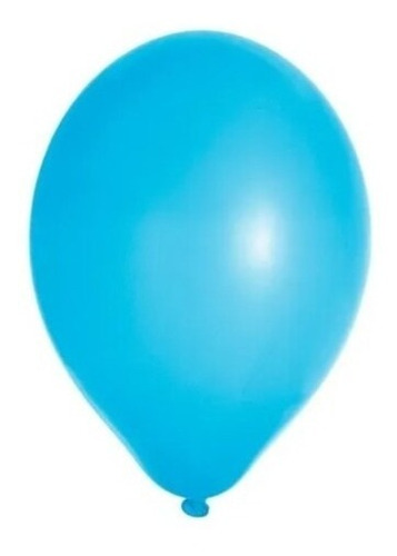 Kit 100 Balão Bexiga N° 5  Azul Claro Látex 