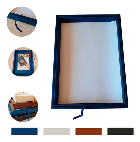 Bandeja Organizador Mesa Porta Folha Sulfite A4 Premium Cor Azul-marinho