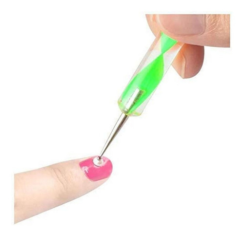 Kit De 5 Pinceles Dotting Pen Doble Punta Decoración Uñas