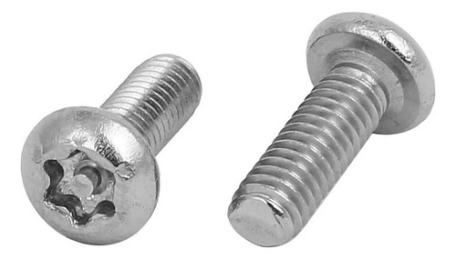 Uxcell M4x12mm 304 Botão De Aço Inoxidável Cabeça Torx À De