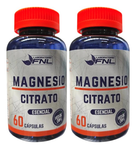 Citrato De Magnesio Fnl 60 Caps Pack 2 Frascos Dietafitness