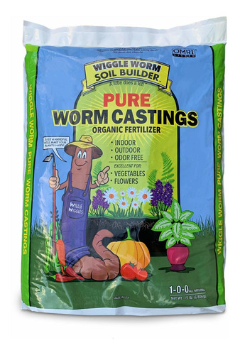 Worm Castings Fertilizante Orgánico Wiggle Worm Suil Builder
