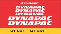 Comprar Kit Adesivos Rolo Compactador Dynapac Ct251 Ct 251 Faixa Cor ADESIVO EMBLEMA GRÁFICO CT 251