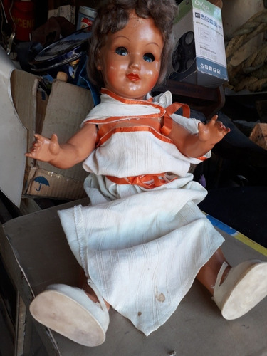Antigua Muñeca Vintage De Colección 50cm Leer (Usado)