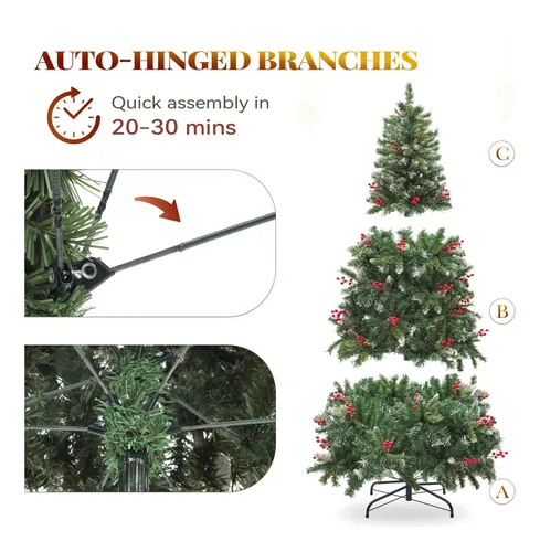 Árbol De Navidad Yitahome, Madera De Pino Predecorada, Preil