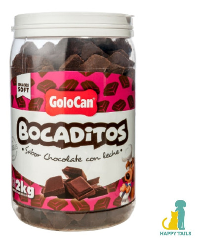 Bocaditos Golocan Snack Perros Chocolate X 2 Kg -happy Tails