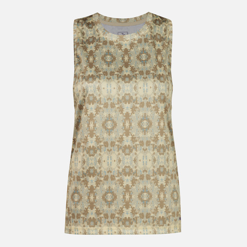 Polera Mujer Sudala Print Beige Haka Honu