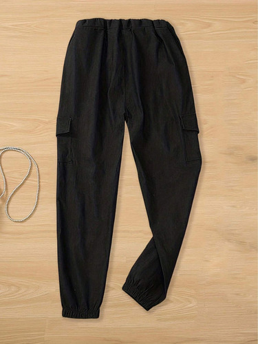 N Pantalones Stretch Mujer Jogger Tipo Cargo Con 4 Bolsillo