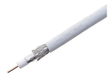 Cable Rg6 Dual Shield 18 Awg Cobre, Núcleo Pe, 60% Aluminio,