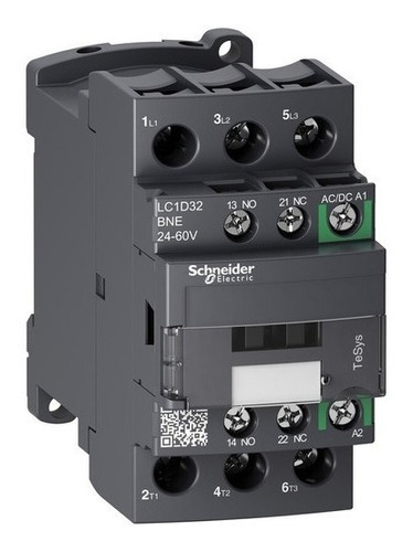 Contactor Schneider 32a Bobina 24-60 Vdc/ac Lc1d32bne