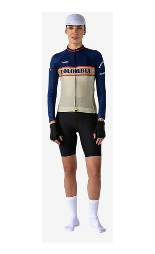 Jersey Ciclismo Safetti Colombia Mistica Manga Larga Unisex 