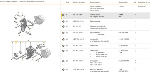 Polea Tensor De Poly-v Vw Transporter T4 1.9 Sdi - Tdi / 2.5