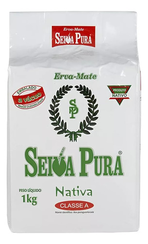 Kit 10 Erva Mate Seiva Pura Nativa Vácuo 1kg Chimarrão