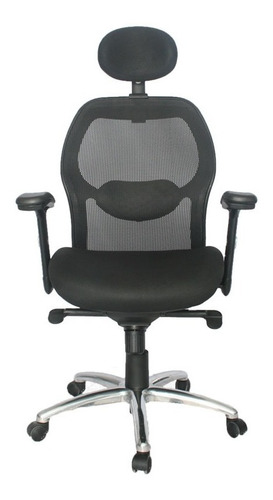 Imagen 1 de 4 de Silla De Oficina Barrancabermeja Base Aluminio Ergonomica