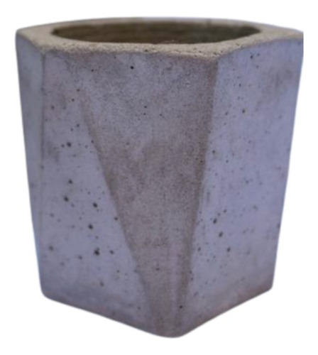 Set Macetas X2 Cemento Prisma De Concreto Suculentas Deco