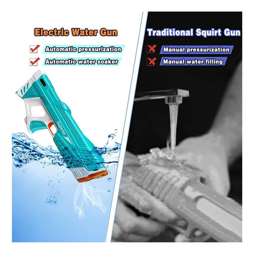 43cm Pistola Agua Eléctrica Con Succión Automática Agua