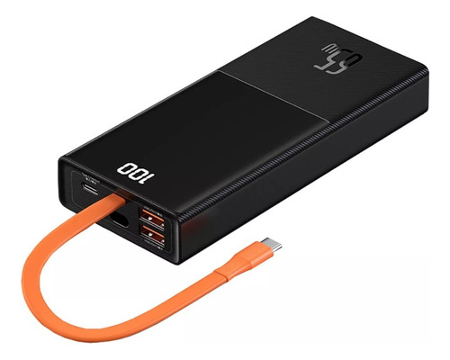 Baseus Power Bank 20000mah 65w 2tipoc 2usb Color Negro