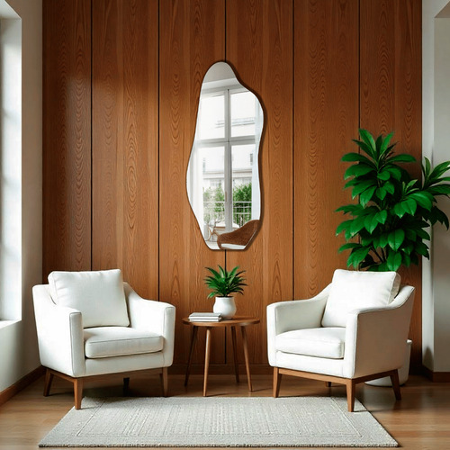 Espelho Lopazzi Orgânico Magnus 90cmx40cm Corpo Inteiro Pinterest Polido - Suporte