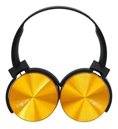 Fone De Ouvido Bluetooth Dourado Modelo 2246d