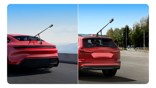 Suporte de ventosa tripla para câmera de carro Insta360 X3 X4 cor preta