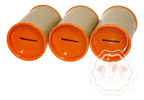 680 Cofrinhos Papelão 6x9,5cm Para Personalizar - Laranja Liso